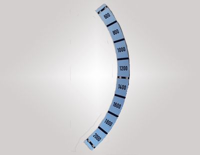 Metallschild "Handgas_Skala" Jg 1956-1977