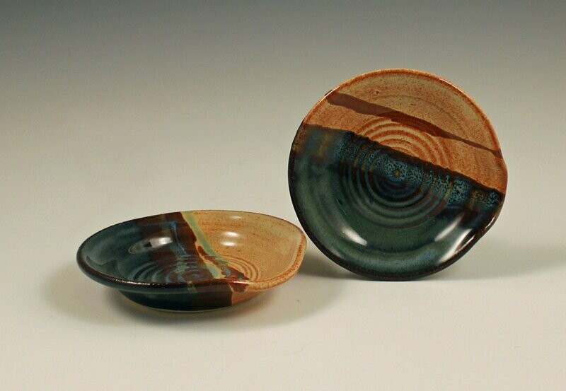 Spoon Rest - Stellar Rust/Floating Blue glaze