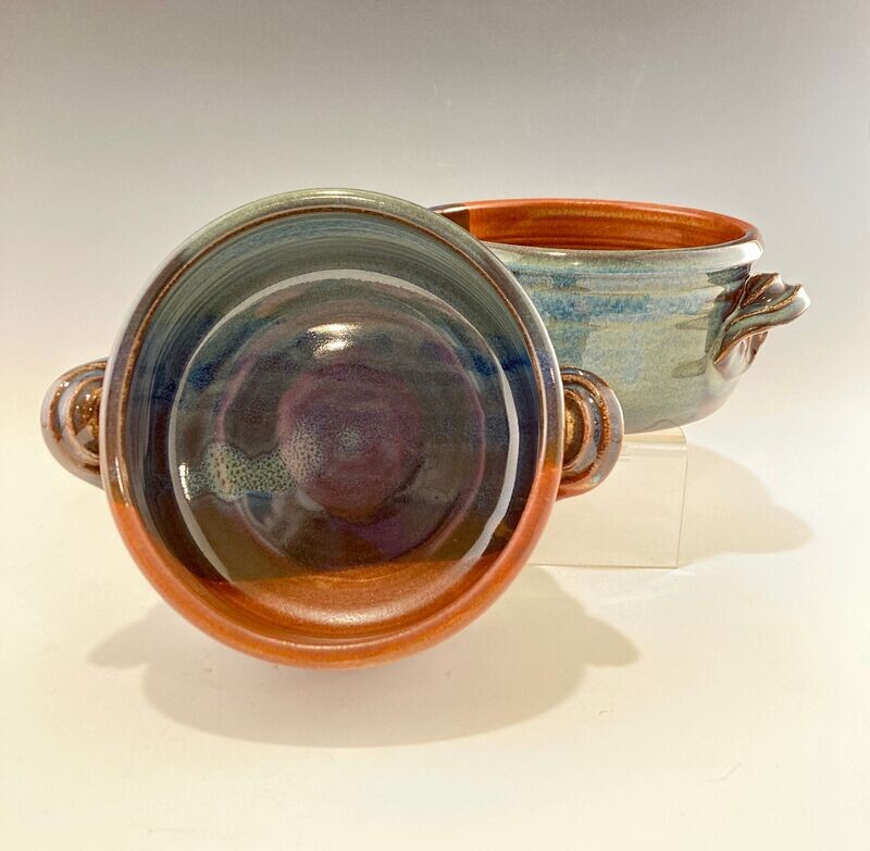 Baker - Mini, Nutmeg/Floating Blue glaze