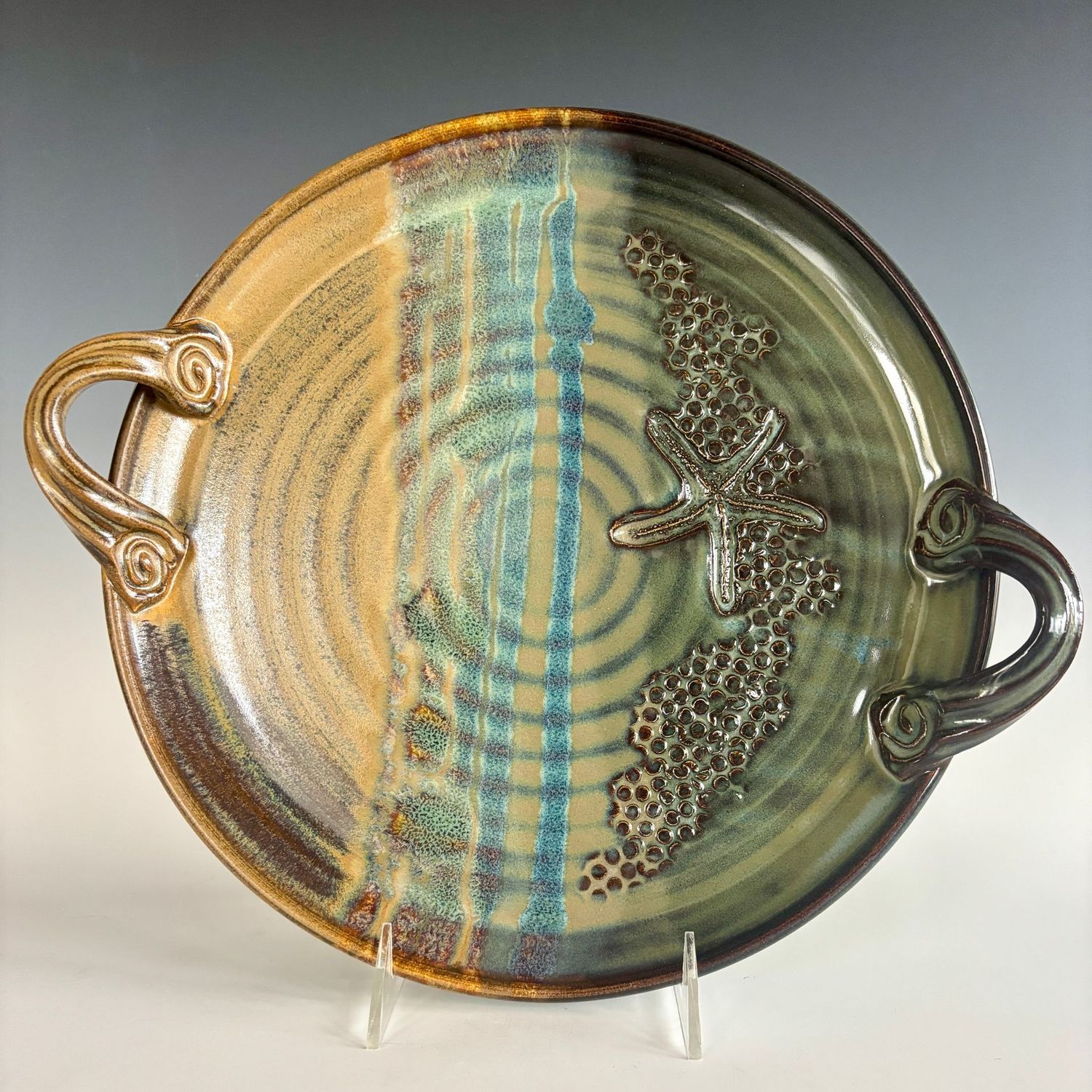 Serving Tray - Round, Starfish Serving Tray - Round, Starfish