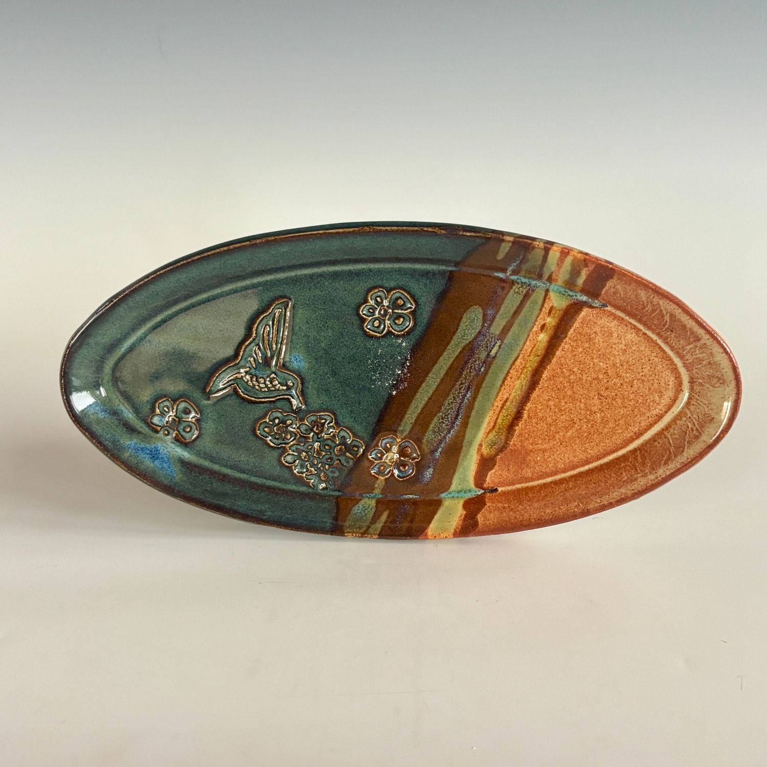 Serving Plate - Oval, Hummingbird Serving Plate - Oval, Hummingbird