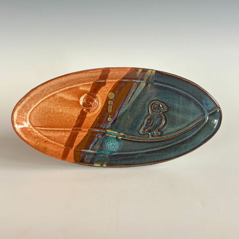 Serving Plate - Oval, Puffin