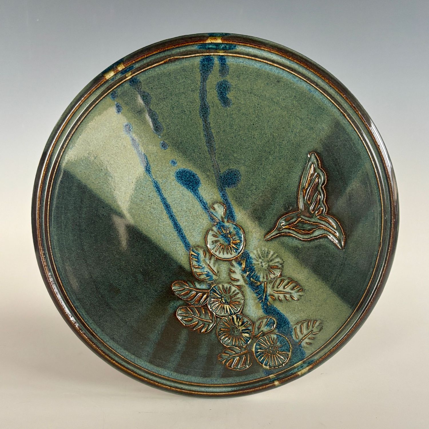 Cheese Trivet - Hummingbird, Blue