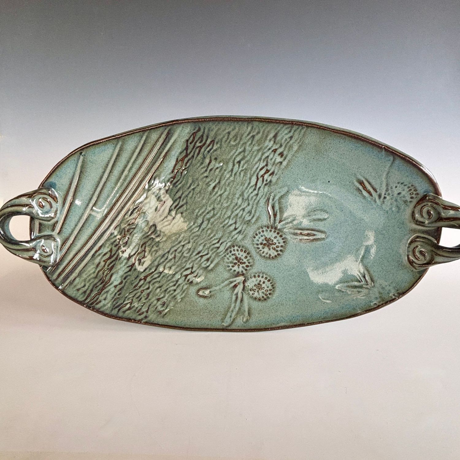 Serving Dish - Large Oblong, "By the Pond",