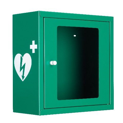 Defibtech AED Schutzschrank grün mit Alarm, inkl. Tasche und Notfalltafel Defibtech AED Schutzschrank grün mit Alarm, inkl. Tasche und Notfalltafel
