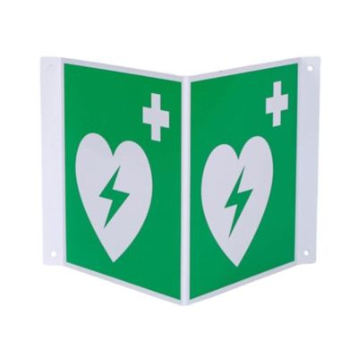 Rettungszeichen E010 (AED) Nasenschild 20x20 Rettungszeichen E010 (AED) Nasenschild 20x20