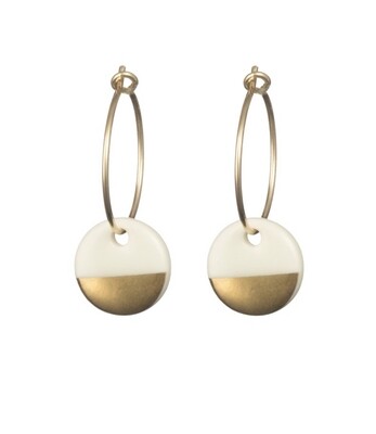 One & Eight Earrings Porcelain Dipped