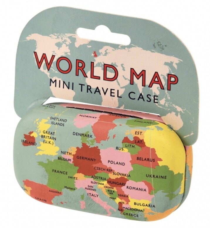 Mini Travel Case - World Map