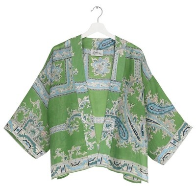 One Hundred Stars Kimono Handkerchief green