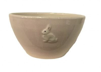 Jane Hogben Small Bowl - Bunny on Pink