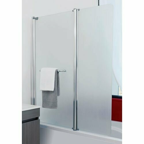 Pare baignoire 2 volets verre dépoli