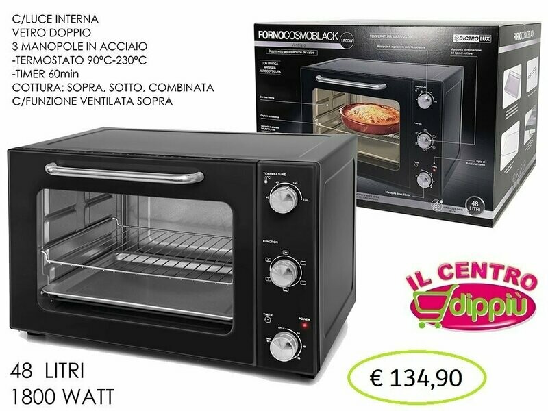 FORNO ELETTRICO  48LT 1800W VENTILATO