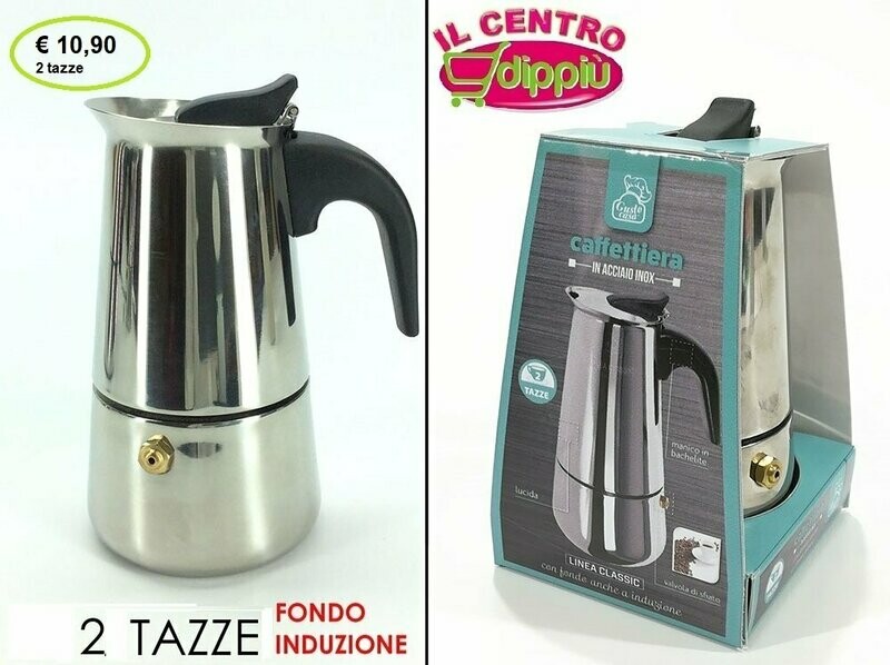 CAFFETTIERA INOX INDUZIONE 2TAZZE