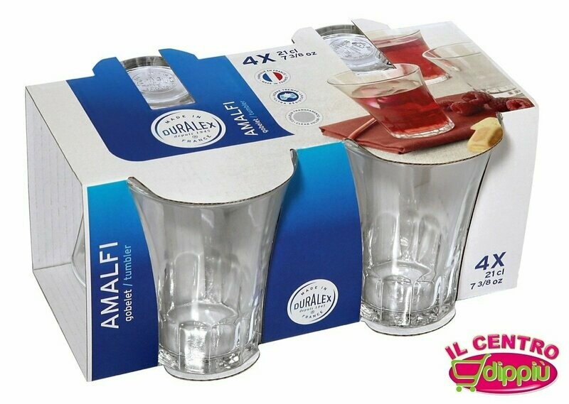 AMALFI BICCHIERI 21cl  confezione da 4 pezzi