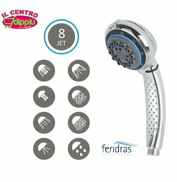 SOFFIONE DOCCIA CROMO 8 FUNZIO