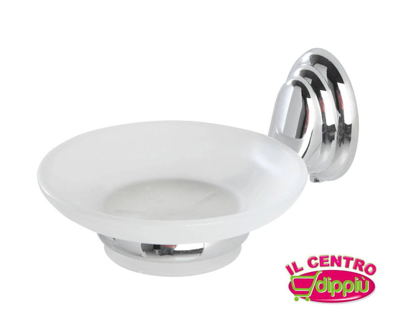 PORTASAPONE CROMO/VETRO