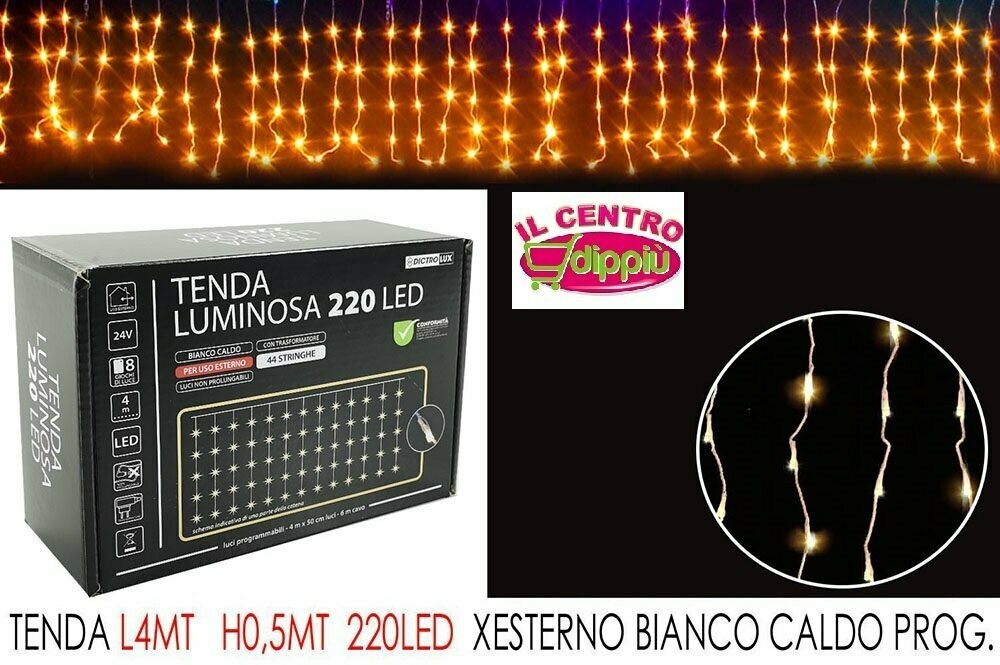 TENDA 4MT C/220LED BIANCO C LX0.5MT H P