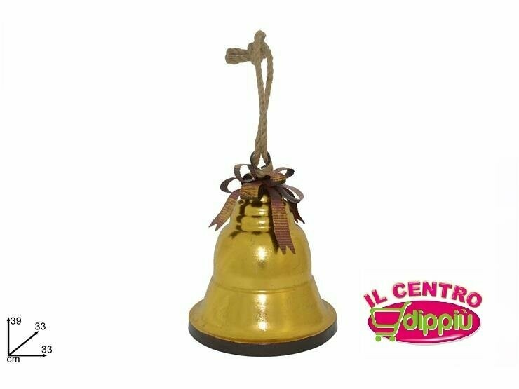 CAMPANA METALLO 33X39CM ORO /GOLD