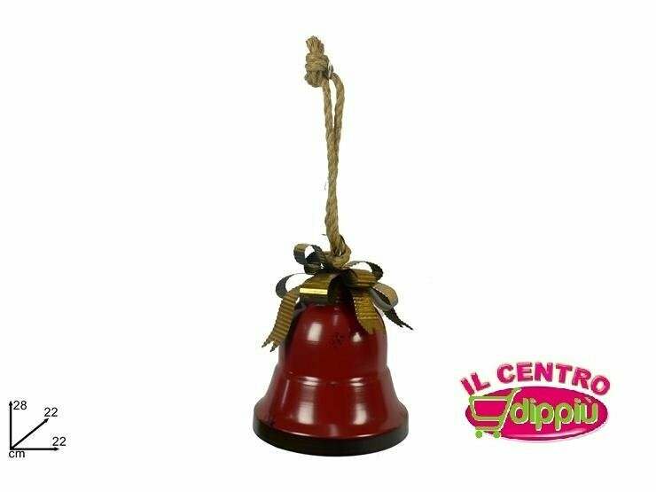 CAMPANA METALLO 22X28CM ROSSO /RED