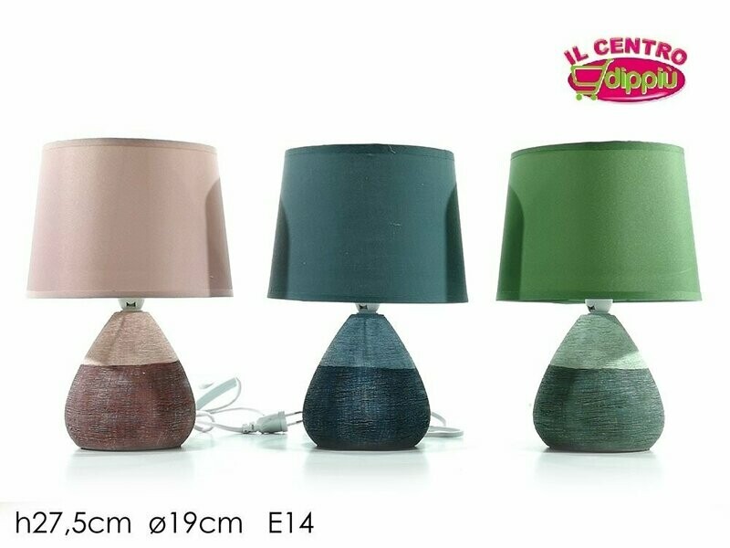 LAMPADA DA TAVOLO 19X19X27.5CM 3ASS