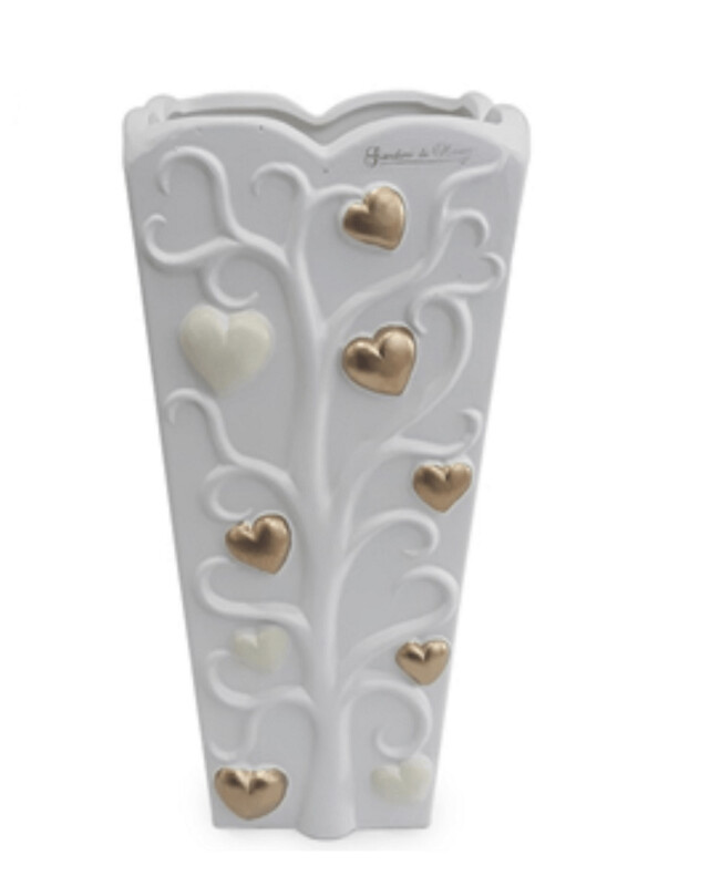 VASO CUORI ORO DORA - GIARDINI DI MARZO