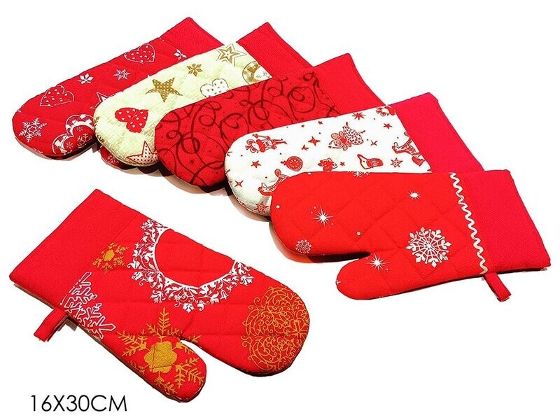 GUANTO NATALE 16X30CM 6ASS