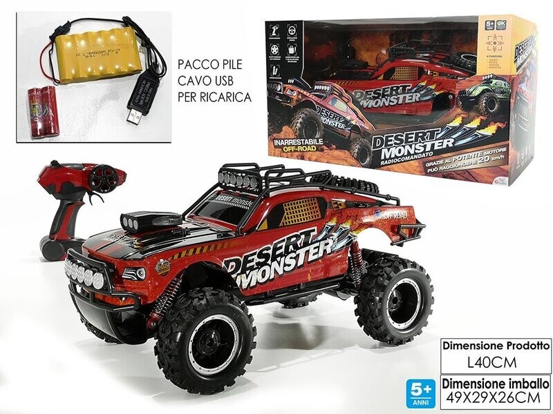 AUTO R/C DESERT MONSTER ROSSA