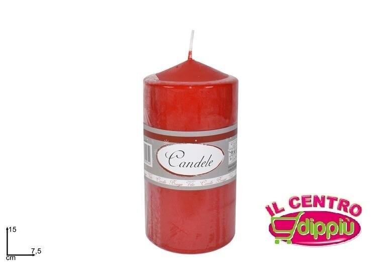 CANDELA 15X7,5 CM ROSSO