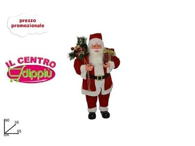 BABBO NATALE 90CM C/SACCO DONI ART. TM-YS17009D-R