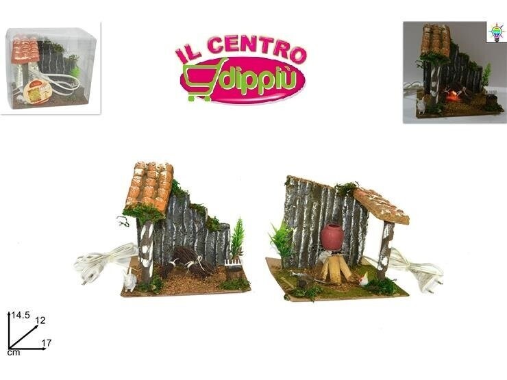 AMBIENTAZIONE SCENARIO PRESEPE FUOCO C/LUCE FIAMMA ELETTR2ASS 220V