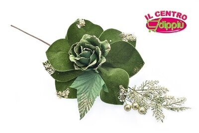 ROSA GAMBO LUNGO VELLUTO/GLITTER COL. VERDE/ORO
