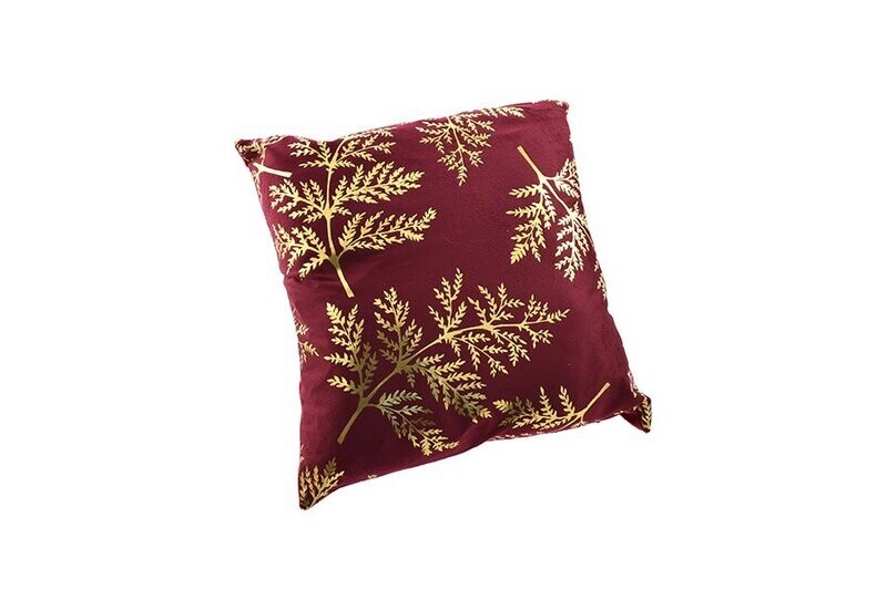CUSCINO DECORATIVO FOGLIE ORO CM 43X43CM 350G  colore NERO 