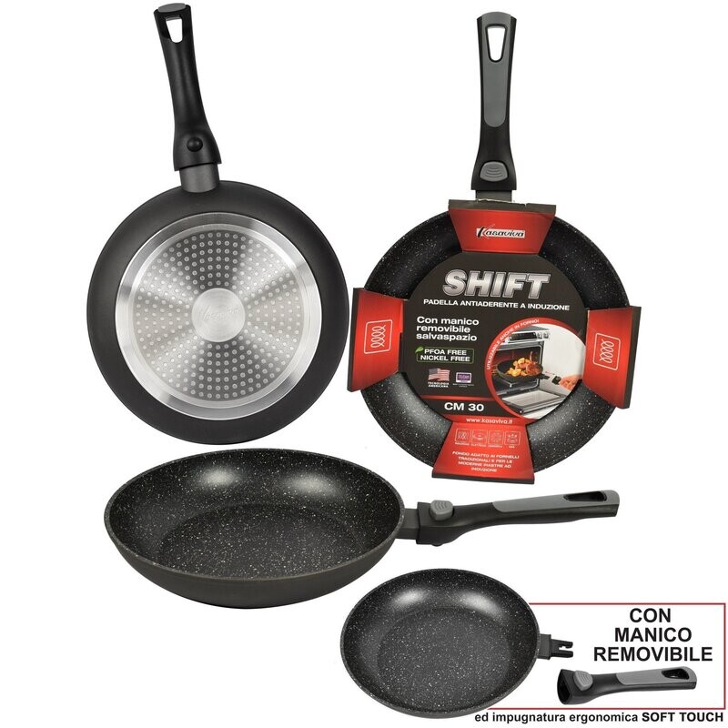 PADELLA SHIFT CON MANICO REMOVIBILE CM 30