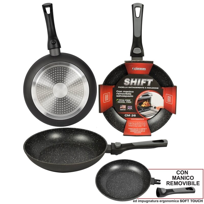 PADELLA SHIFT CON MANICO REMOVIBILE CM 26