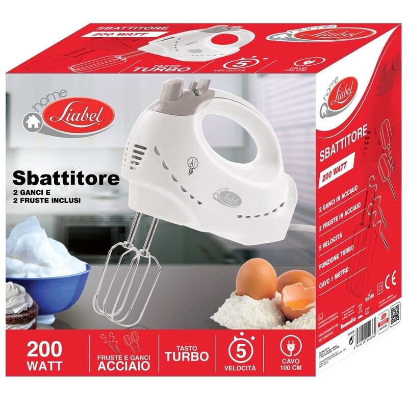SBATTITORE CON FRUSTE 200W LIABEL