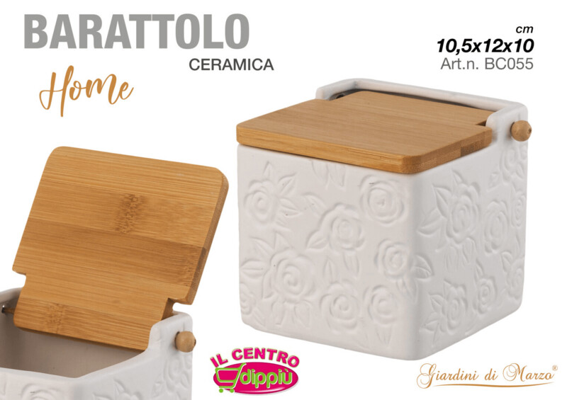 BARATTOLO BAMBOO TAPPO BIANCO