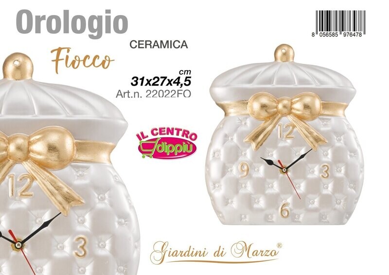 OROLOGIO FIOCCO PERLATO E FOGLIA ORO