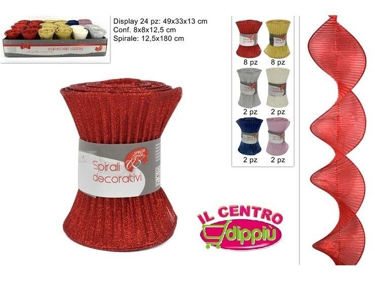DECORAZIONE TESSUTO SPIRALE cad. 12.5X180 diaponibile in 4COL