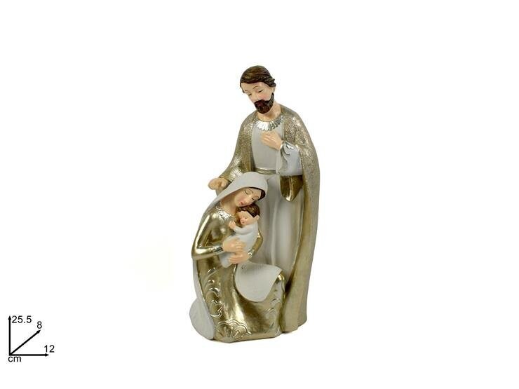 NATIVITA' RESINA 25.5CM ABITI TIPO JUTA  ORO ART.6