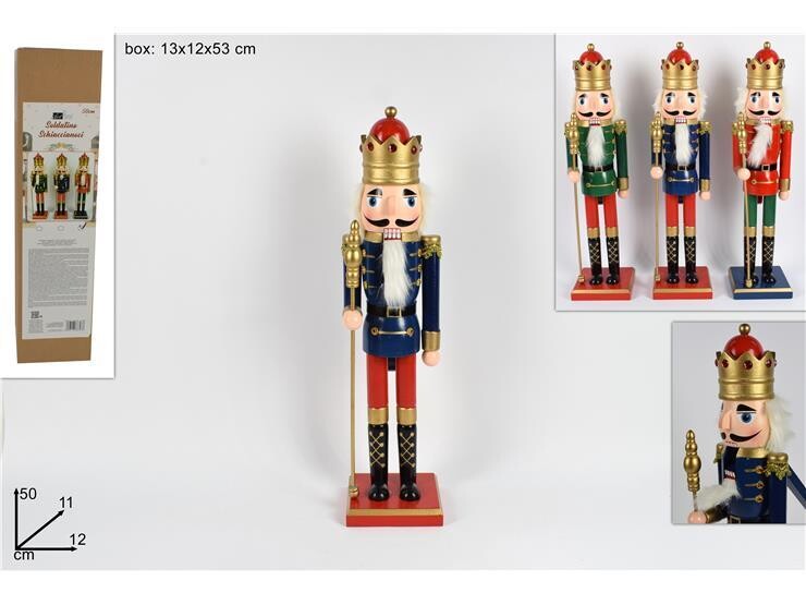 SOLDATO SCHIACCIANOCI LEGNO 50CM 3ASS KY18-08