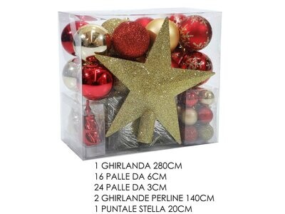 SET 44 PEZZI ORO/ROSSO