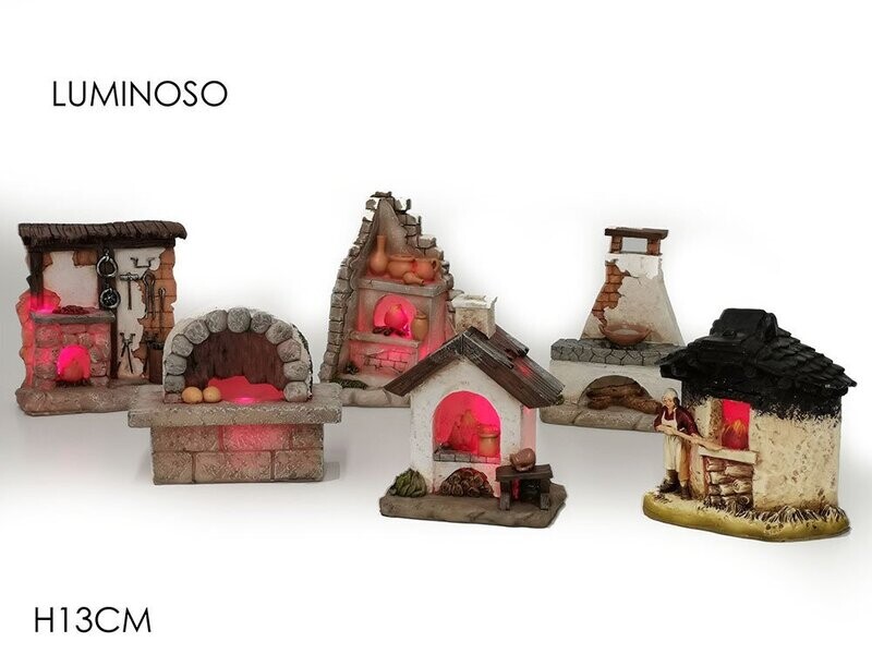 AMBIENTAZIONE  PRESEPE B/O LUCE H13 6ASS