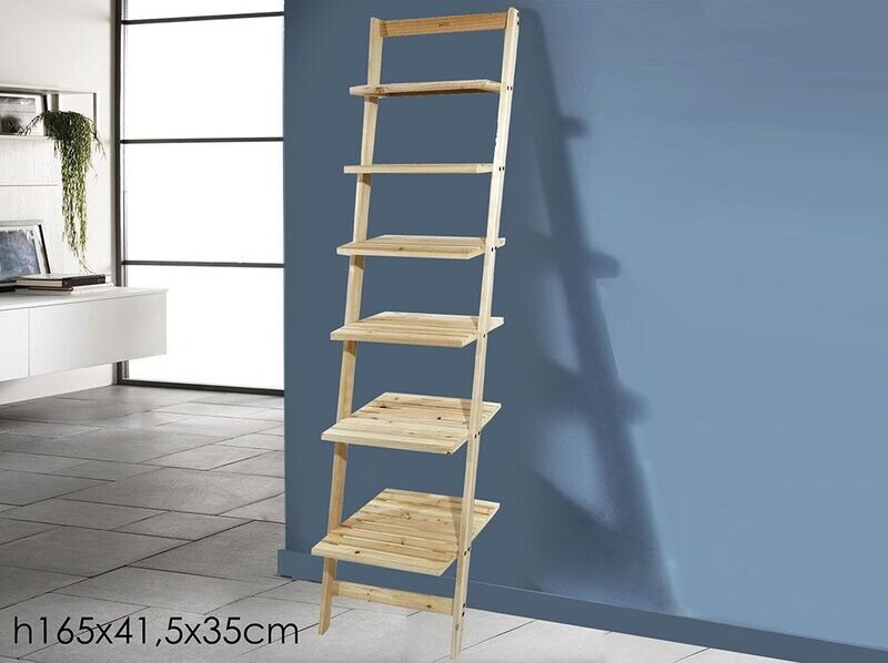 SCAFFALE MURO 6 RIP. 41.5X35X165CM LEGNO