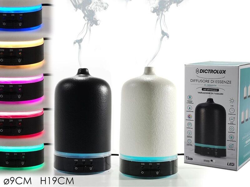 DIFFUSORE DI ESSENZE CON 7 LED 2ASS