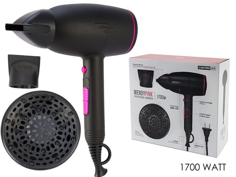 PHON PROFESSIONALE  WENDY PINK- 1700W CON DIFFUSORE