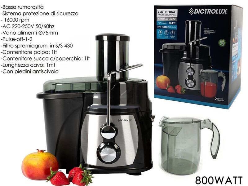 CENTRIFUGA PROFESSIONALE "NATURAL JUICE" 800W