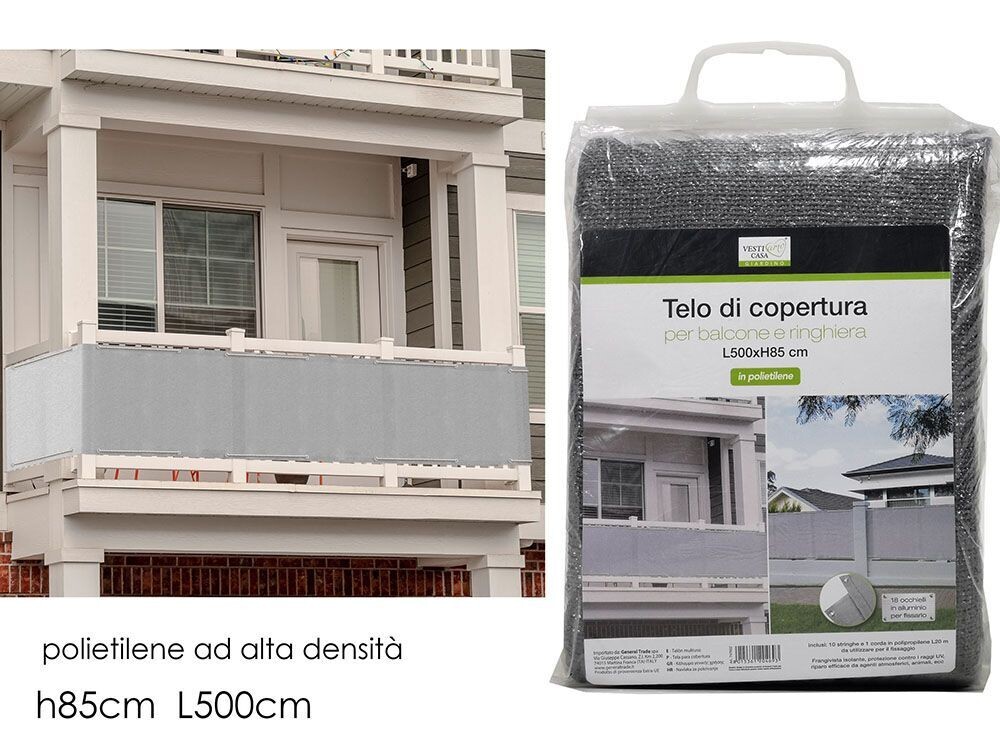 TELO COPRIBALCONE L500XH85 CM GRIGIO