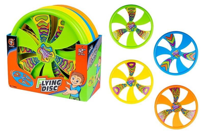 FRISBEE 30CM DISEGNO STAMPATO 4COLORI ASS.
