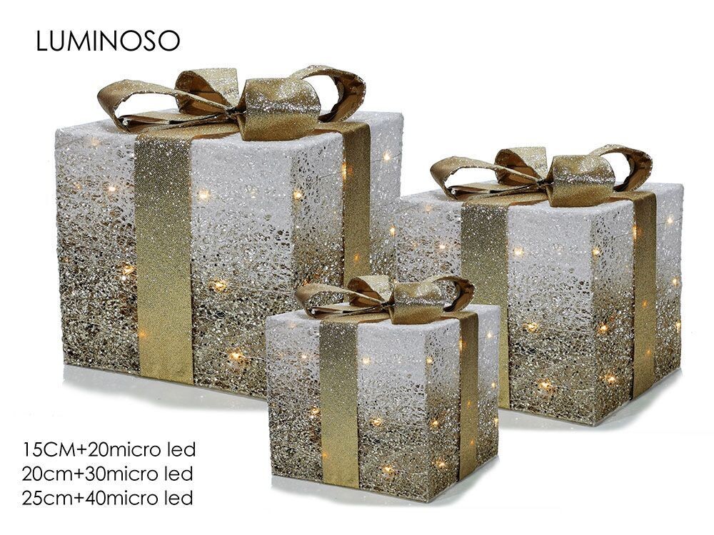 PACCO MIS. MEDIA CM.20 CON 30 MICROLED BIANCO/ROSSO O ORO