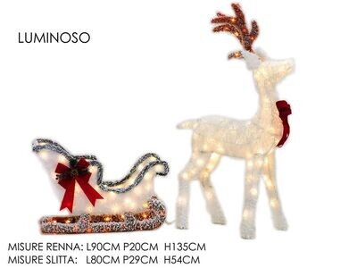 RENNA CON SLITTA H135CM CON LUCE